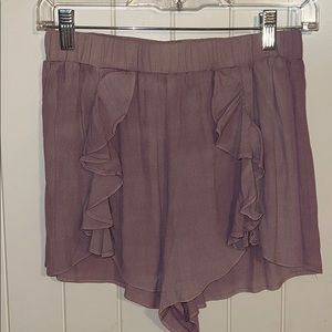 Pink Mustard Seed Ruffle Shorts